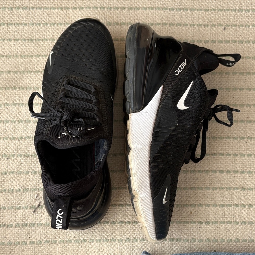 Nike Air Max 270 Black and White Athletic Shoes